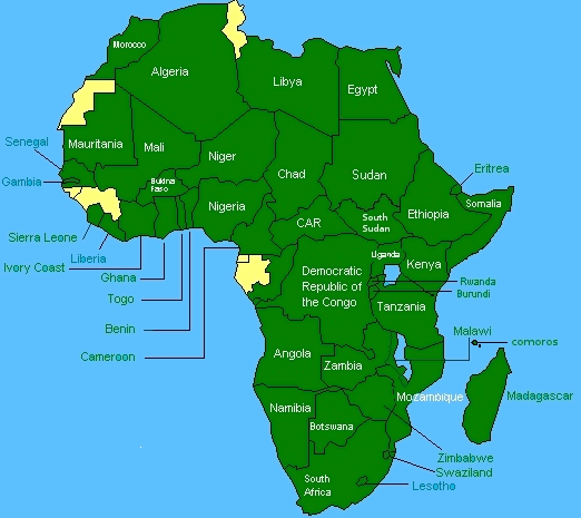 Map Of Africa Boston Brighton